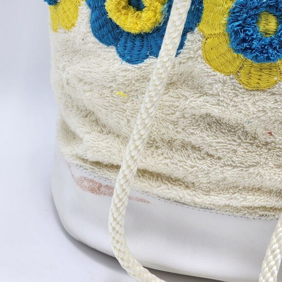 TOCCA Vintage RARE HTF Terrycloth Floral Beach Sack Backpack Bag - Picture 10 of 13